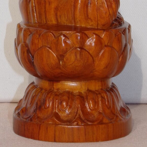 SHAKYAMUNI BUDDHA STATUE Solid Wood Rosewood Carving Meditation Home Altar NEW - Picture 10 of 14